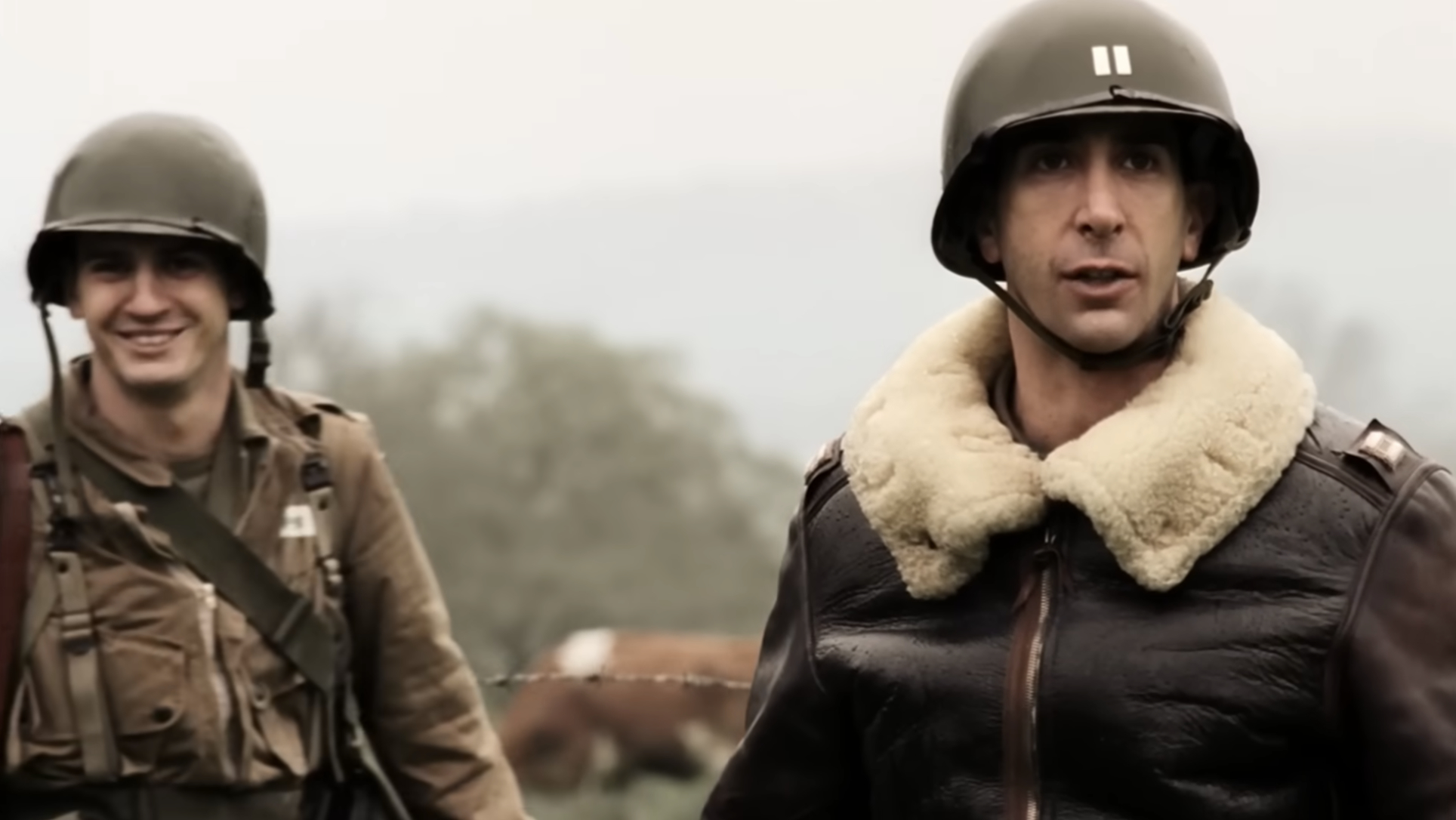 Two soldiers in "Band of Brothers"