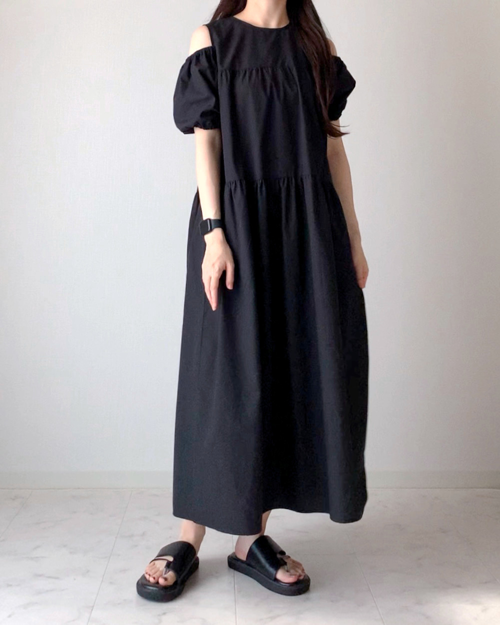 しまむらのおすすめファッションアイテム「カタアキティアードOP」