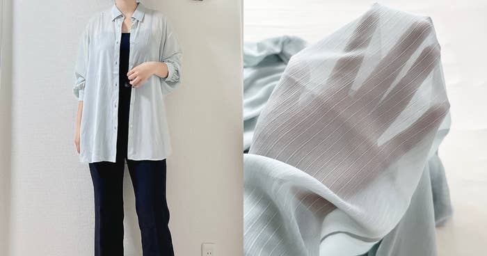 Honeys（ハニーズ）のおすすめトップス「シアーストライプシャツ」