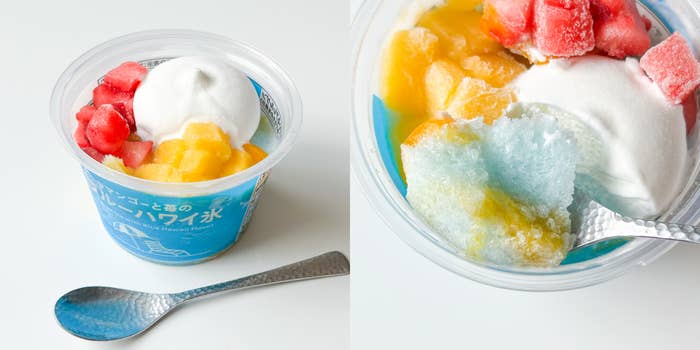 セブン-イレブンのおすすめアイス「マンゴーと苺のブルーハワイ氷」