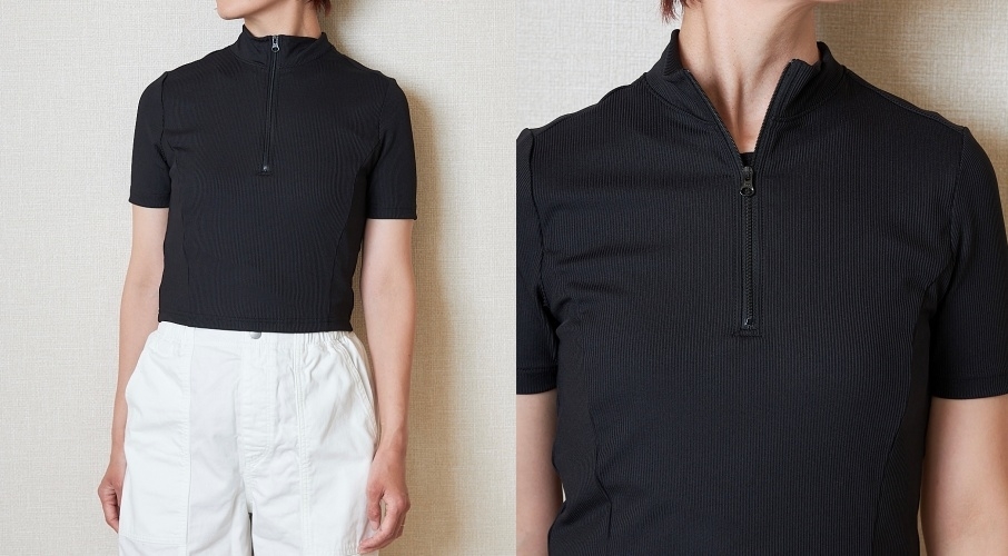 GU（ジーユー）のおすすめファッションアイテム「ハーフジップT」