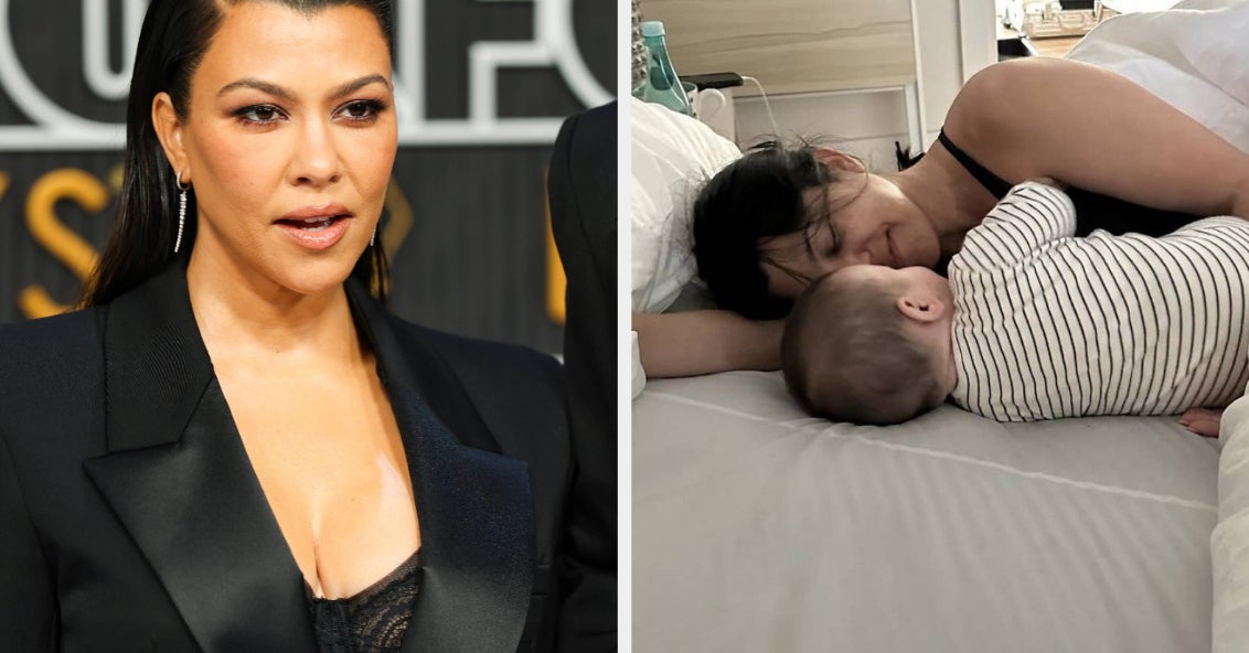 After Sparking Concern, Kourtney Defended Her Decision To Co-Sleep “Safely” With Her Baby