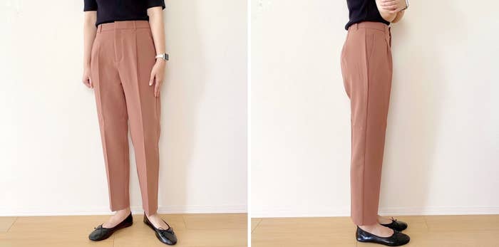 GU（ジーユー）のおすすめファッションアイテム「タックテーパードパンツ（丈標準65.0～69.0cm）」