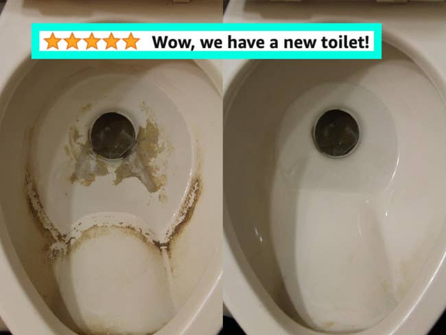Social media trends Viral content Trending hashtags Social media updates Trending memes and videos reviewer's toilet before and after using pumice stone to remove stains