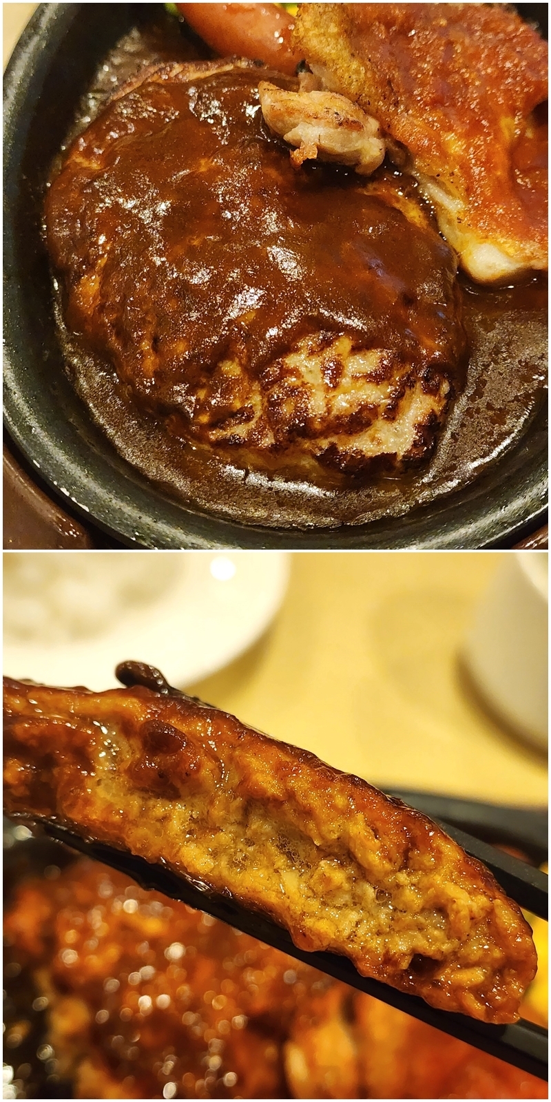 ガストのおすすめフード「鉄板ハンバーグミックスグリル」