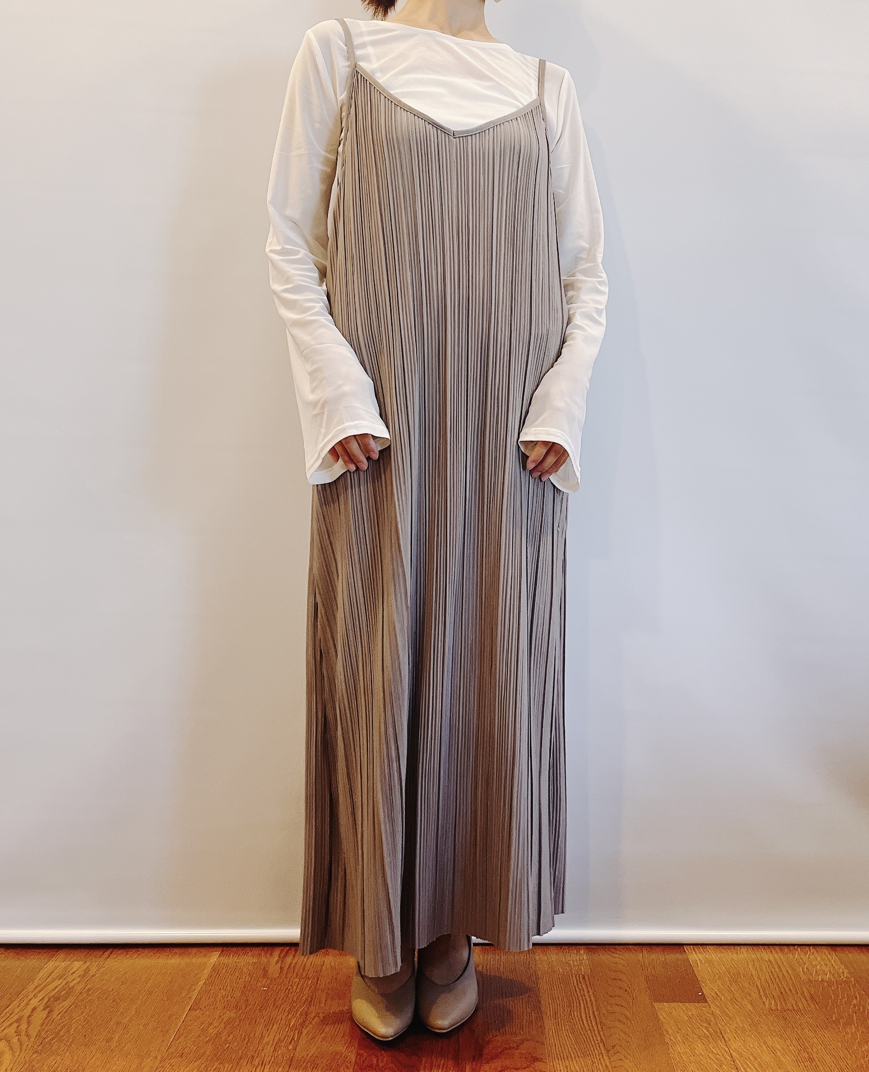 しまむらのオススメのトップス「エリバインダーフレアシアT」のコーディネート