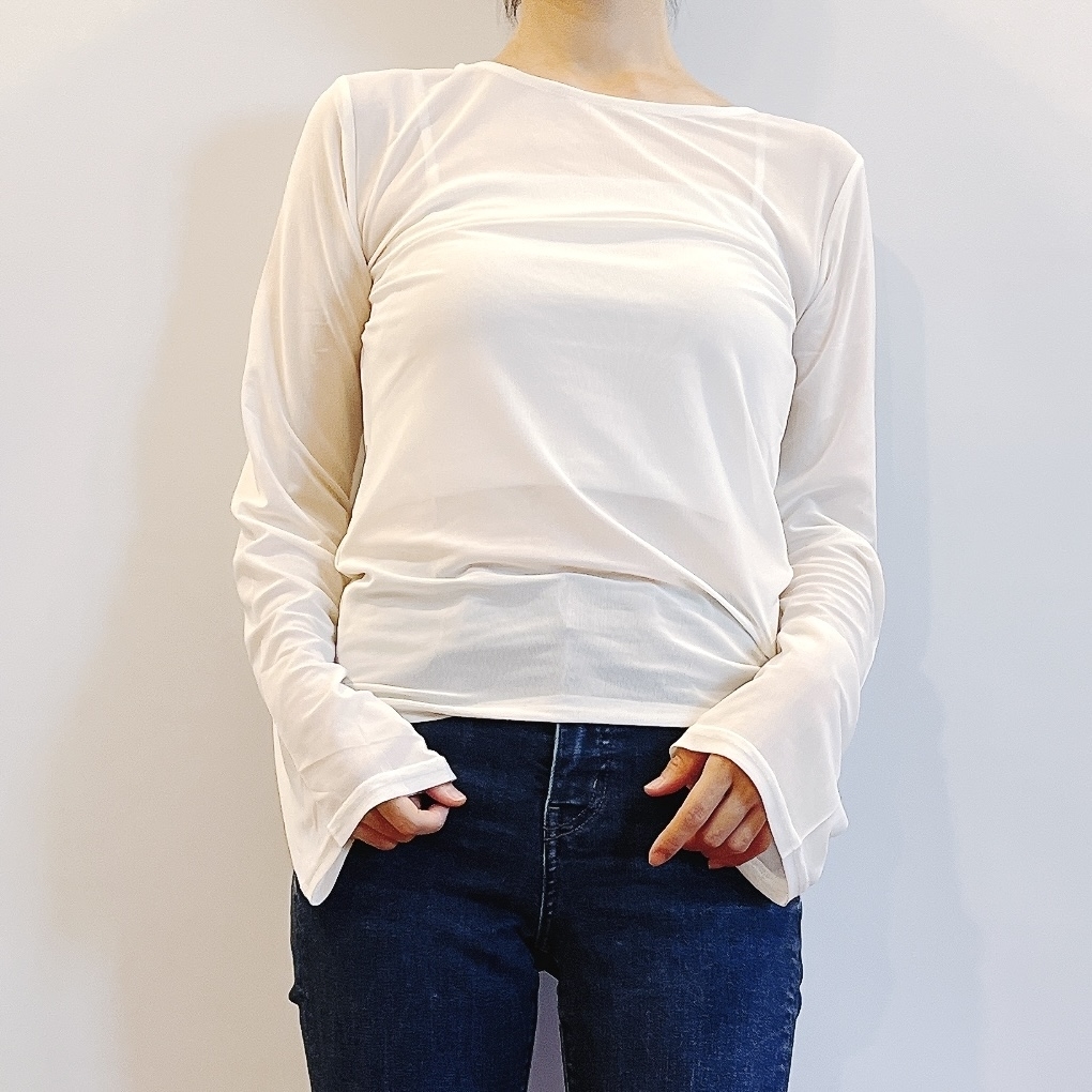 しまむらのオススメのトップス「エリバインダーフレアシアT」