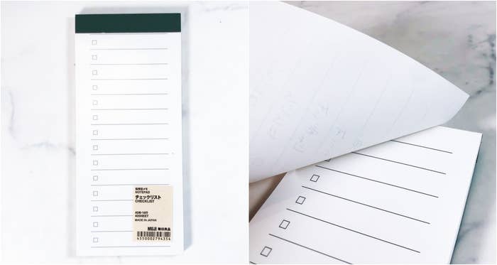 無印良品の便利アイテム「短冊型メモ チェックリスト」