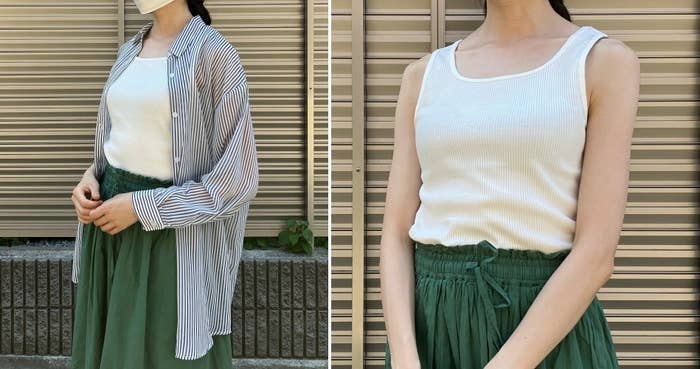 Honeys(ハニーズ)のおすすめトップス「タンク付シアーシャツ」