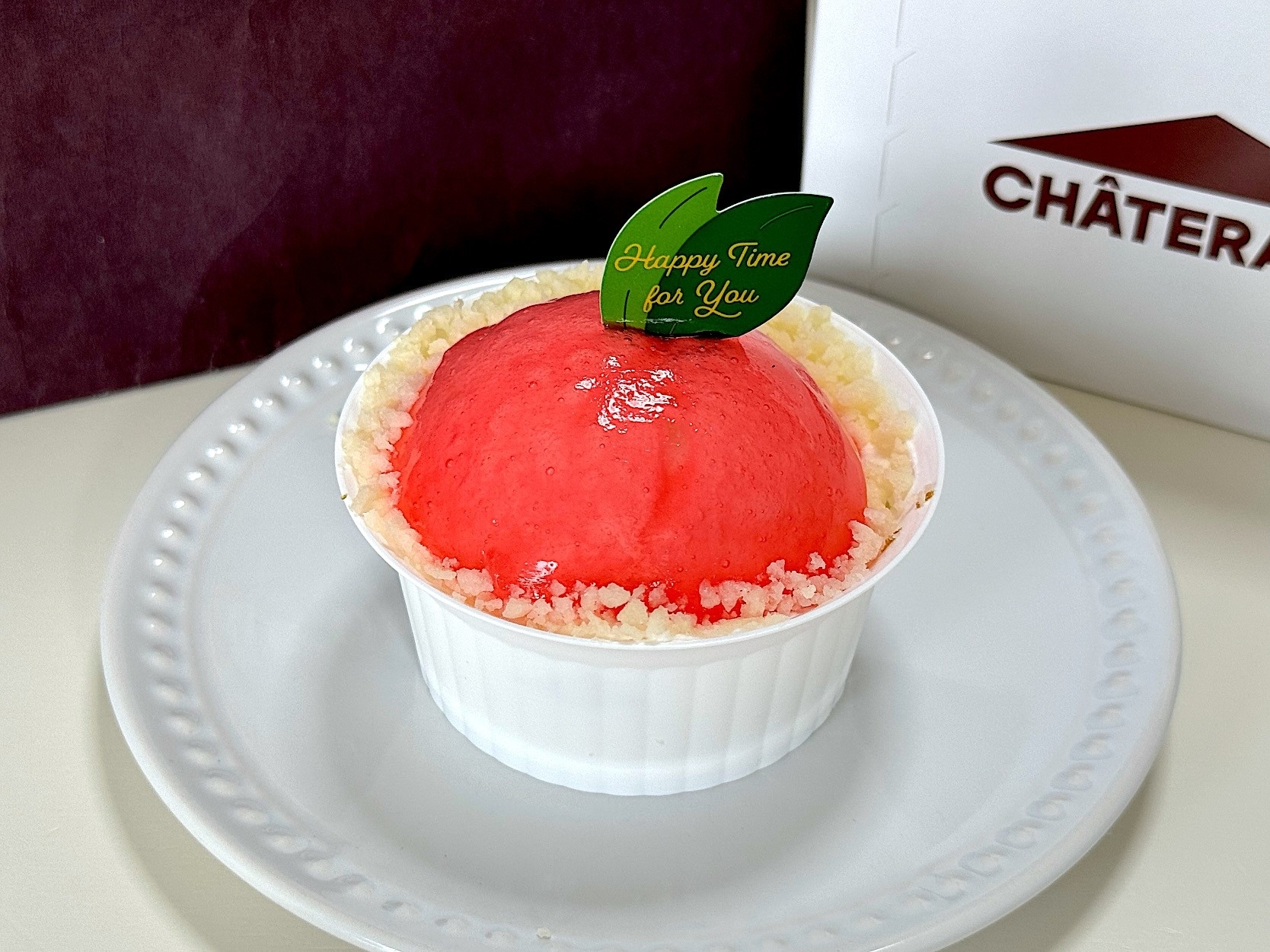 シャトレーゼのおすすめスイーツ「まんまる白桃ケーキ」