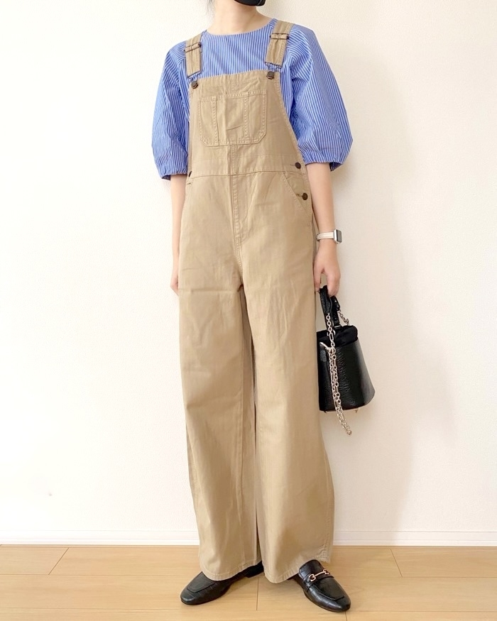 GU(ジーユー)のおすすめファッションアイテム「ペインターオーバーオール+E」のコーディネート