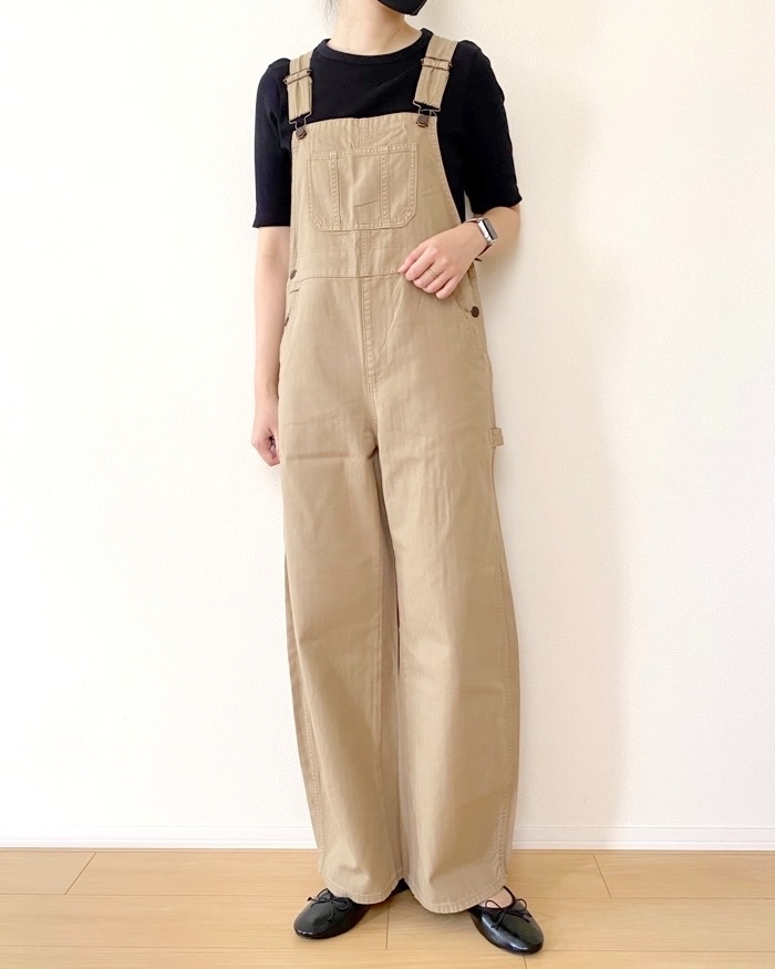 GU（ジーユー）のおすすめファッションアイテム「ペインターオーバーオール+E」のコーディネート
