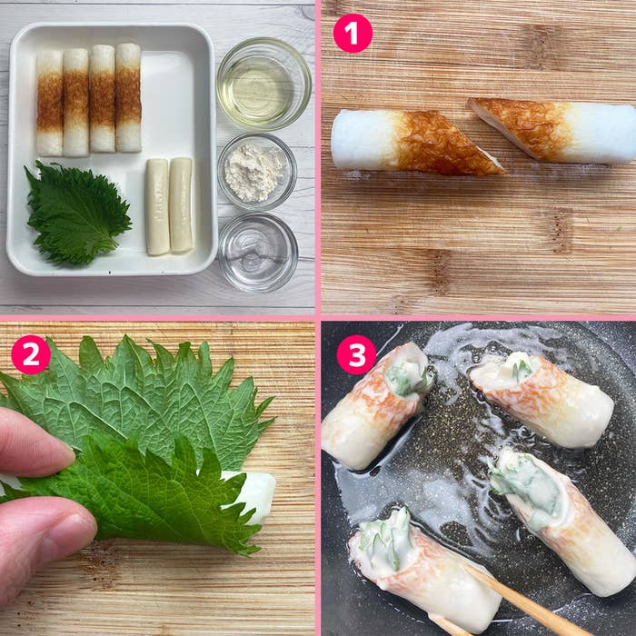 調理している工程を示す4枚の写真。