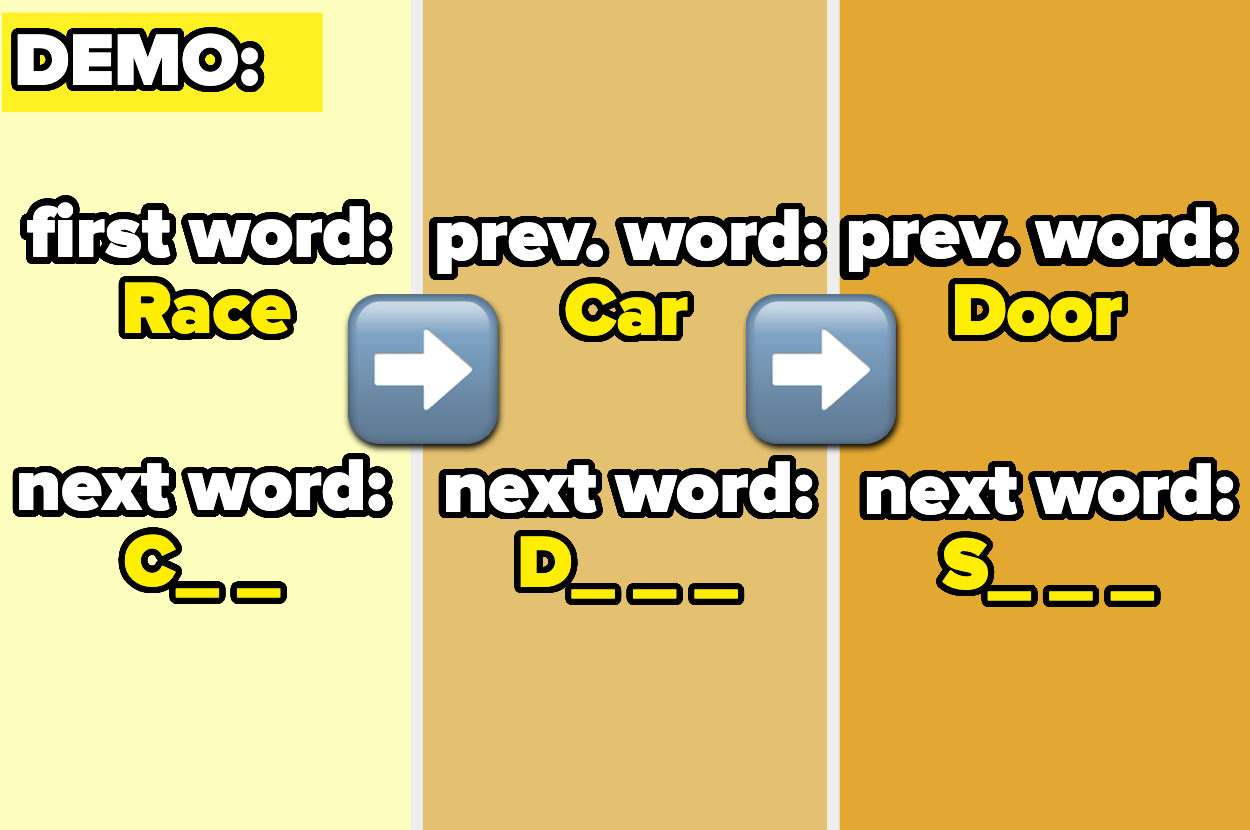 Chain Link Words Trivia Game