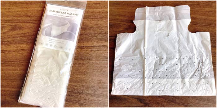 3COINS(スリーコインズ)で見つけた優秀グッズ「シンクにペタッと穴あきゴミ袋」
