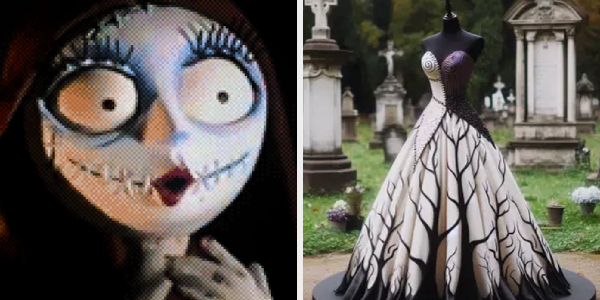 9 "Nightmare Before Christmas" AI-Created Bridal Gowns