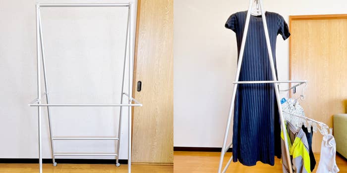無印良品のおすすめアイテム「アルミ室内物干し」