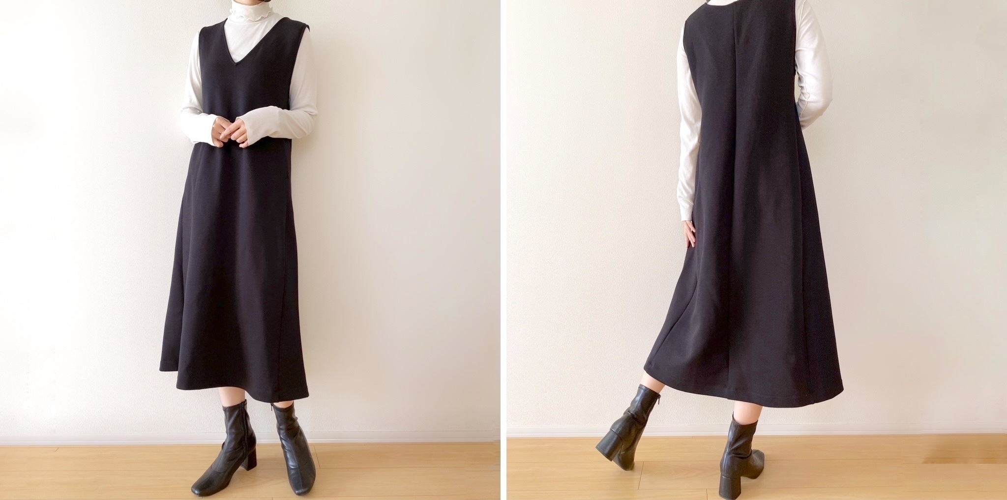 無印良品のおすすめファッションアイテム「婦人 二重編みスウェットジャンパースカート」