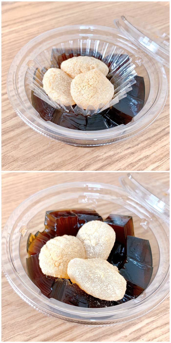 セブン-イレブンのおすすめのスイーツ「黒糖寒天 わらびもちのせ」