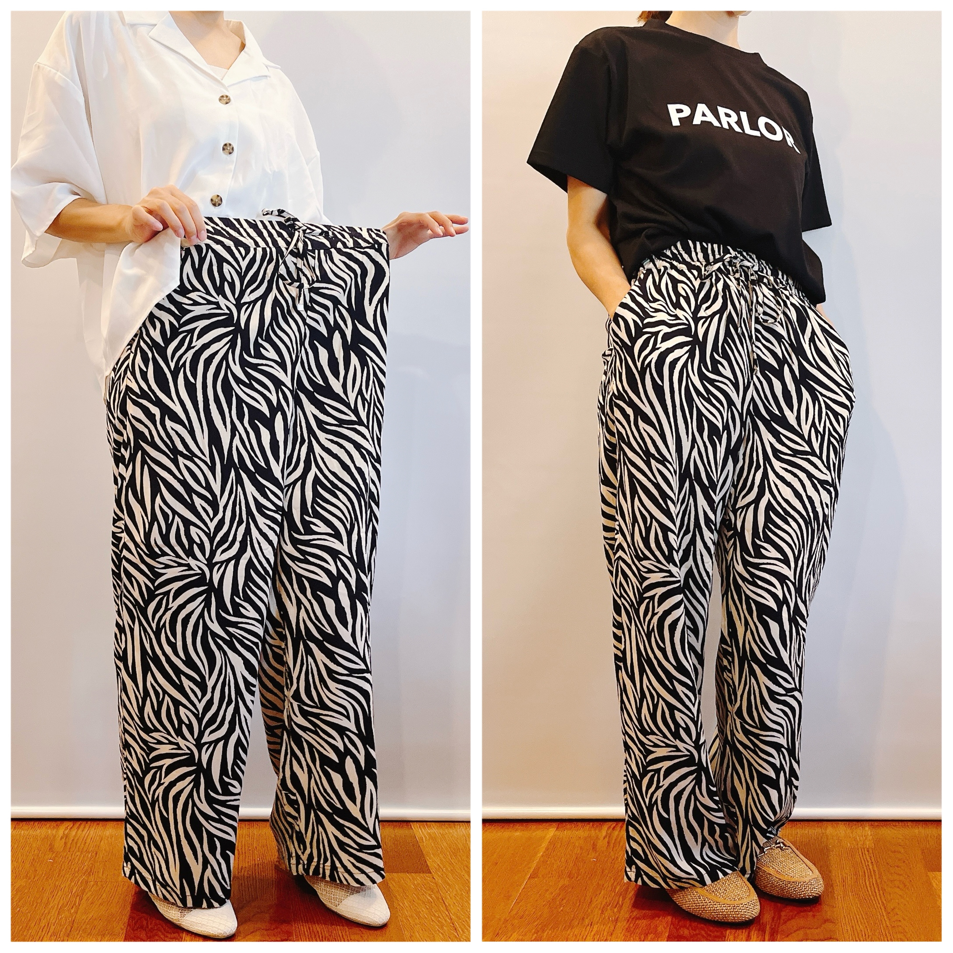 しまむらのおすすめファッションアイテム「プリントストレートパンツ」