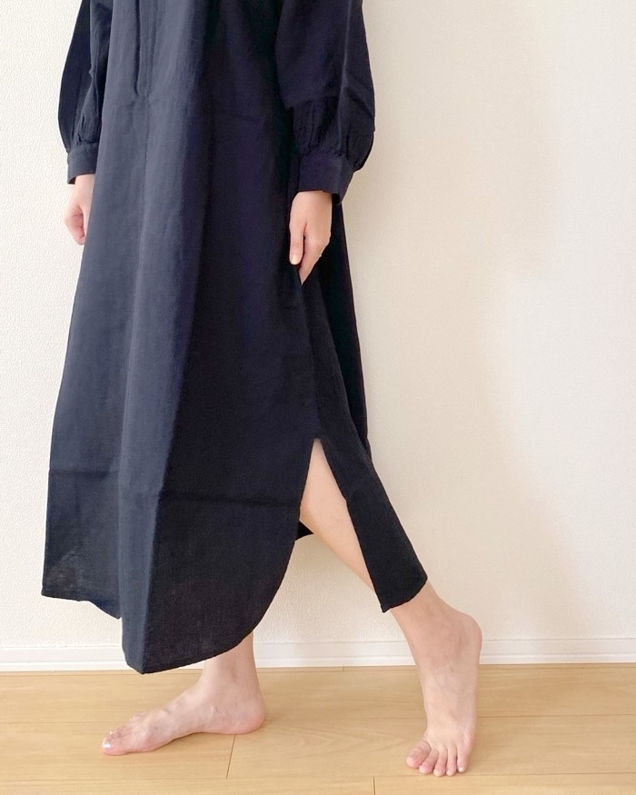 無印良品のおすすめファッションアイテム「婦人 ふんわりしぼガーゼ ロングワンピース」