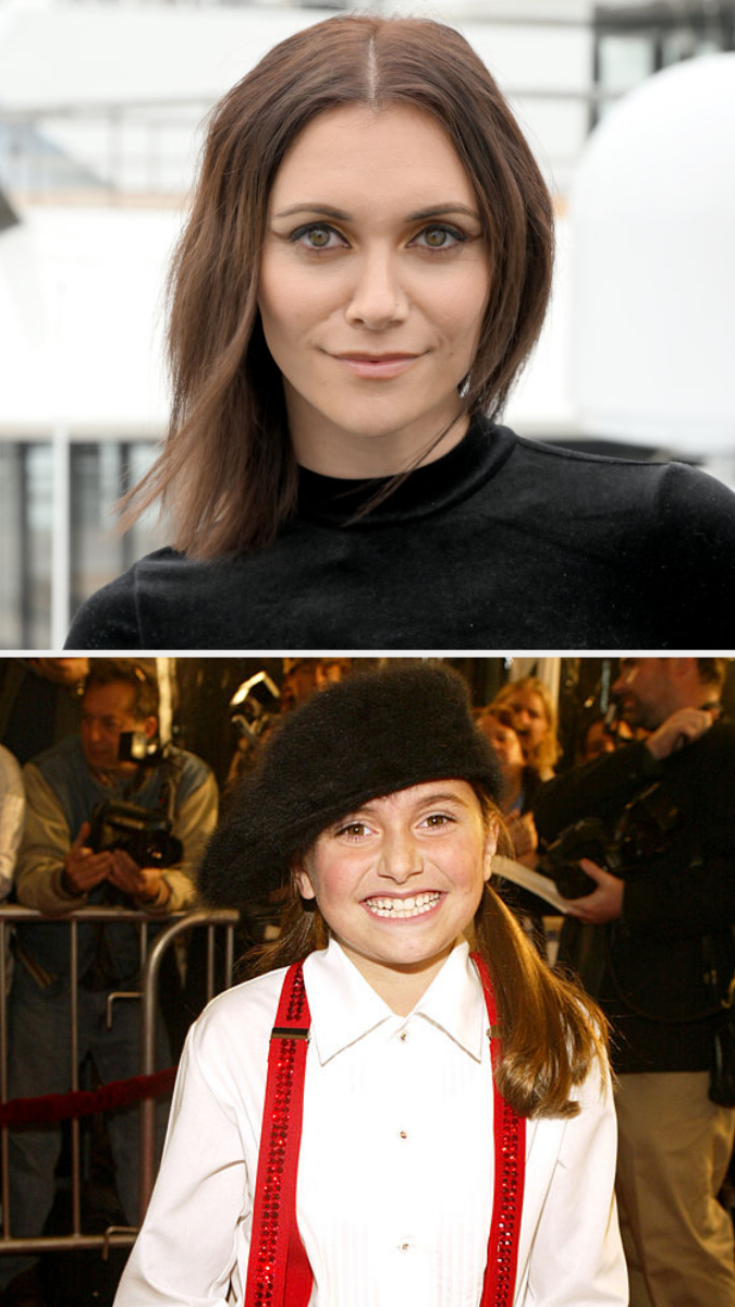 Closeup shots of Alyson Stoner now and when she was little