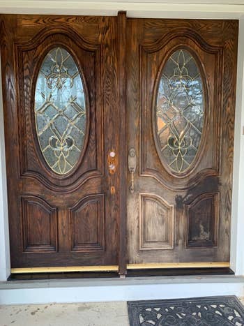 reviewer photograph showing a melodramatic earlier and aft of their beforehand doors