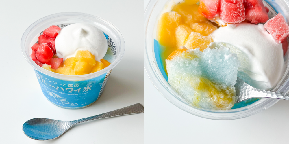 セブン-イレブンのおすすめアイス「マンゴーと苺のブルーハワイ氷」
