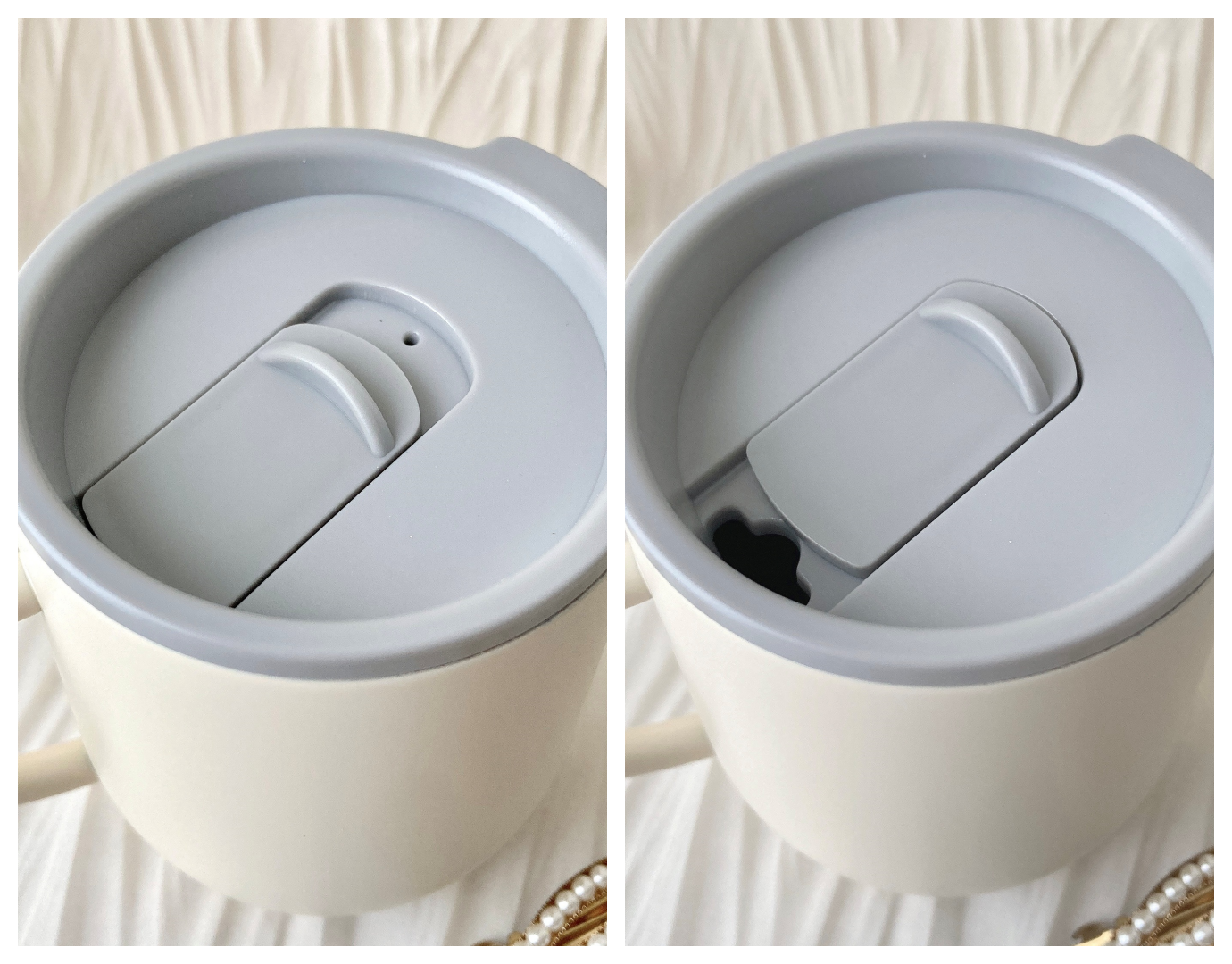 フランフランのおすすめマグカップ「フタ付き ステンレスサーモマグ ホワイト」