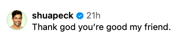 Josh Peck: "Thank God you're good my friend."