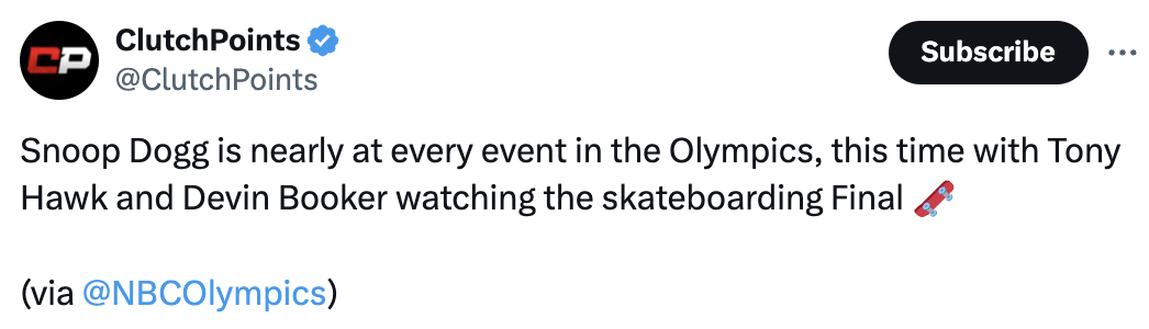 Screenshot of a tweet