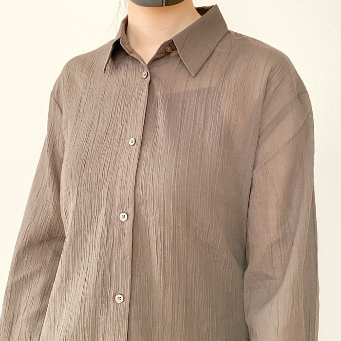 GU（ジーユー）のおすすめファッションアイテム「テクスチャーシアーシャツNTQ+E」