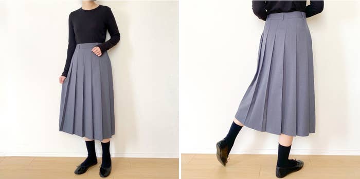 GU(ジーユー)のおすすめファッションアイテム「プリーツミディスカート」