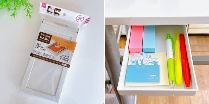 DAISO(ダイソー)のおすすめ便利グッズ「取り付け式引き出し(12.4cm×25cm×4cm)」