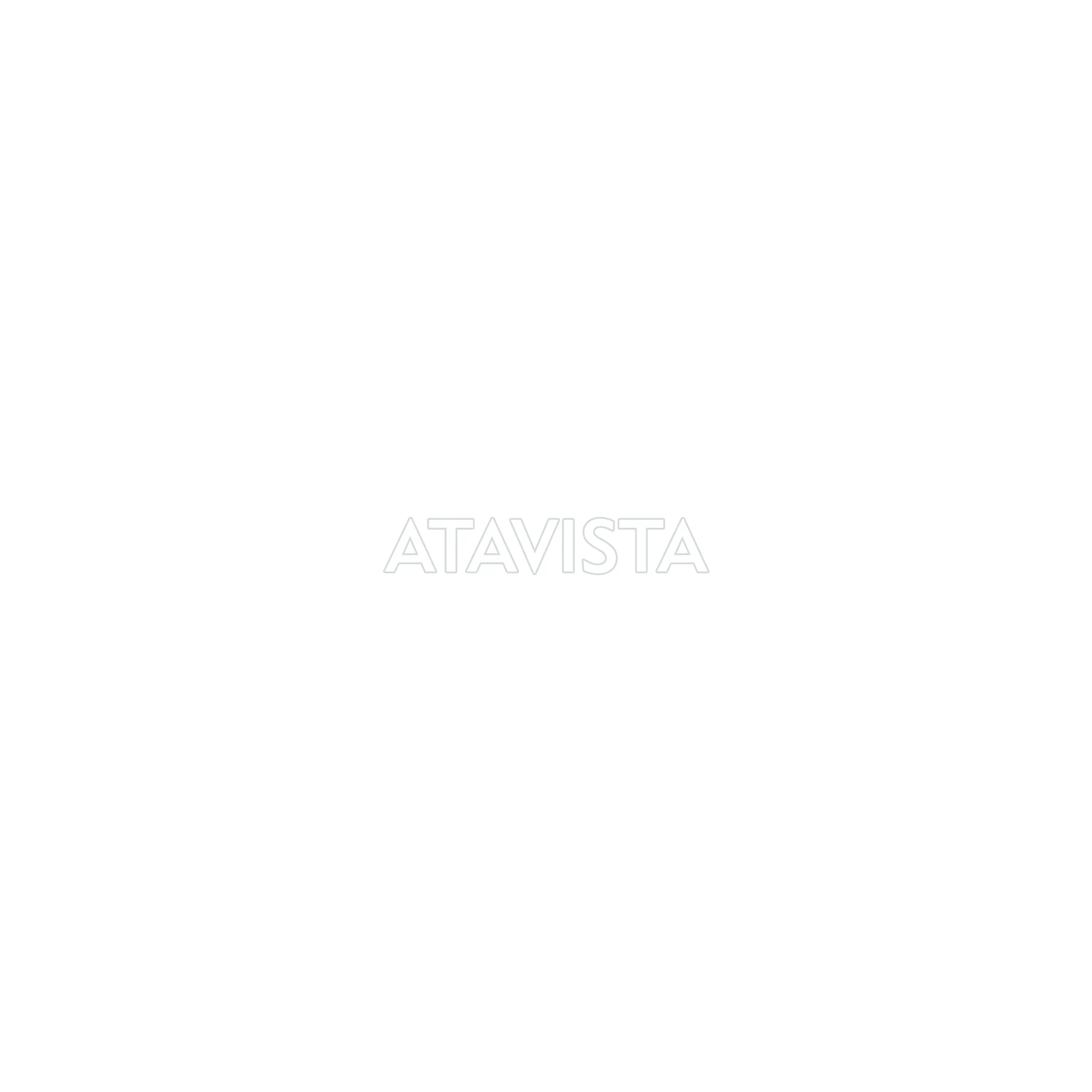 The image consists only of the text "ATAVISTA" in the center