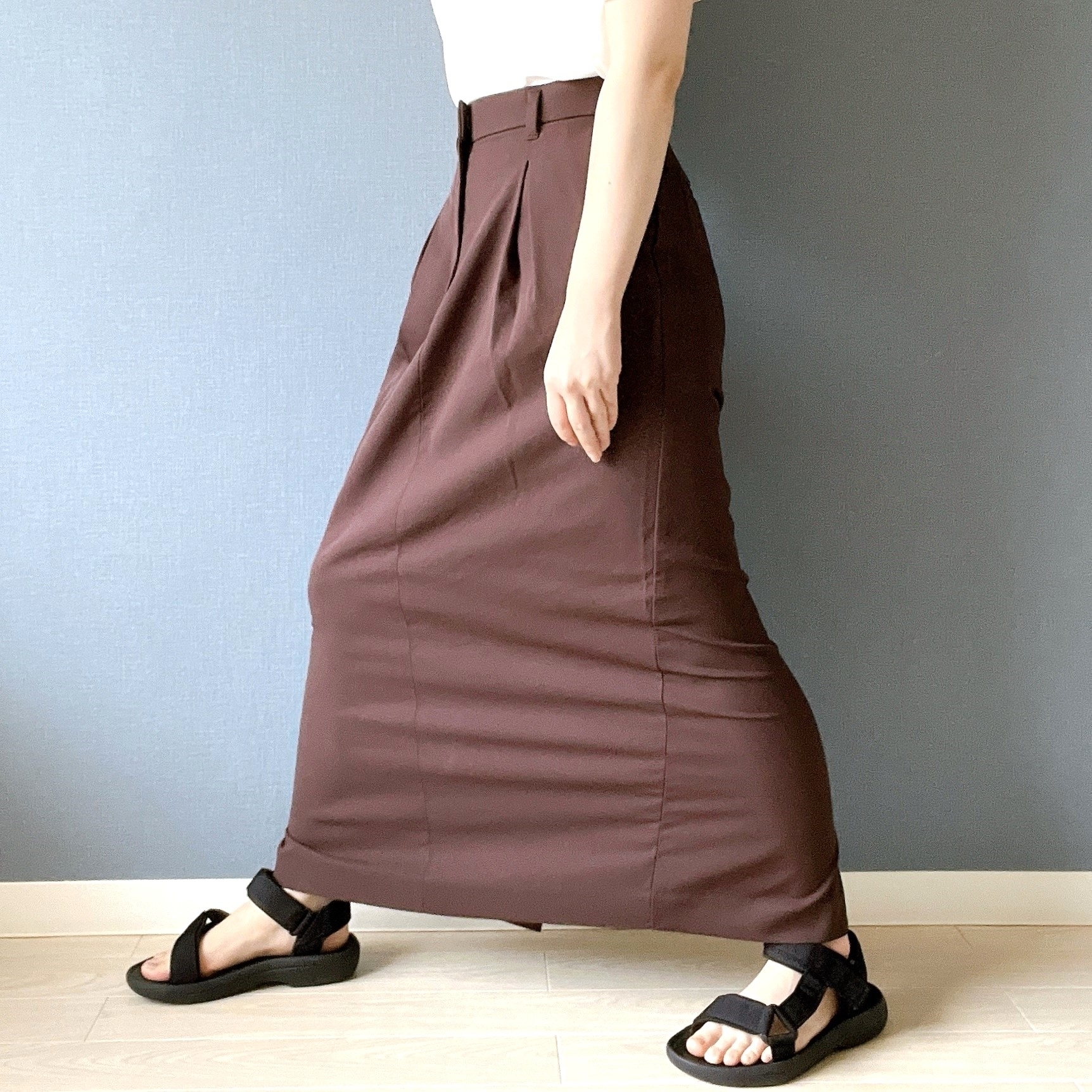 MUJI(無印良品)のおすすめロングスカート「婦人 撥水 ストレートスカート」