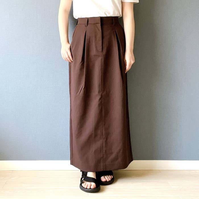 MUJI(無印良品)のおすすめロングスカート「婦人 撥水 ストレートスカート」