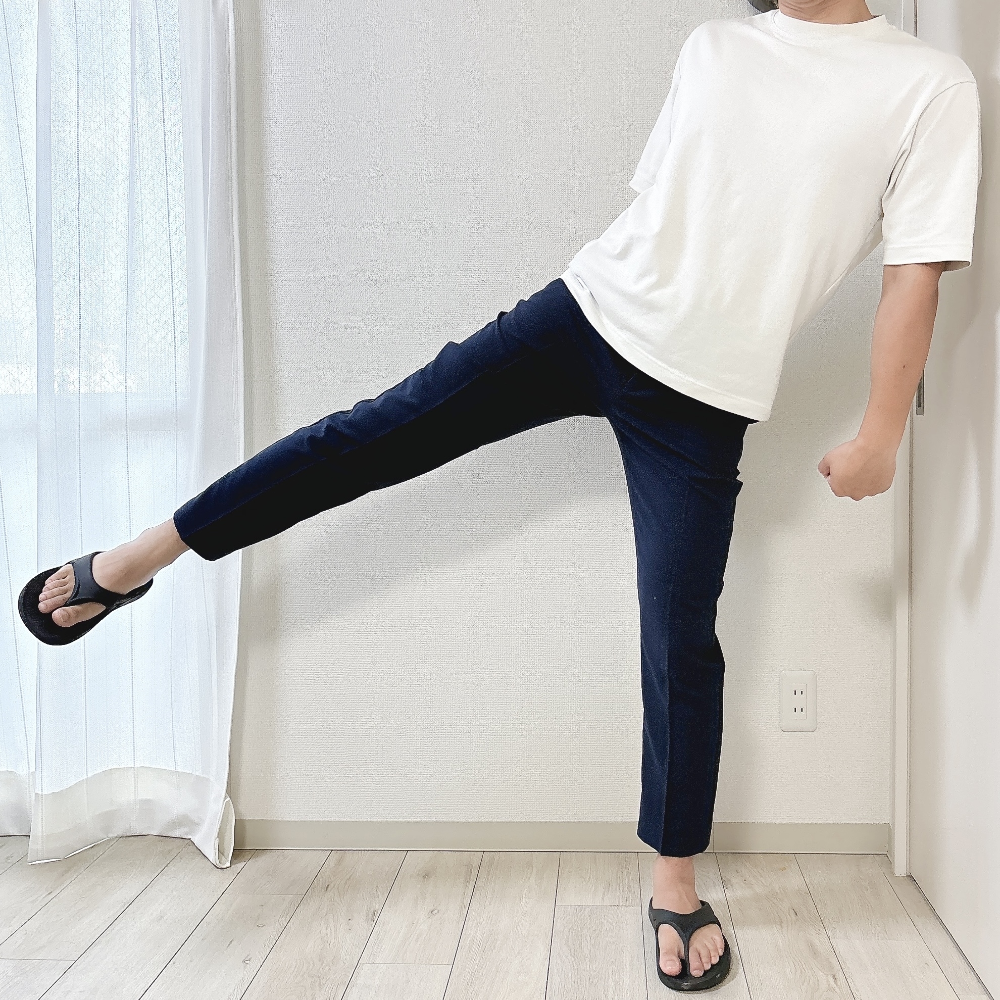 GUのおすすめパンツ「ウォッシャブルテーパードトラウザーSW(丈標準70.0~74.0cm)