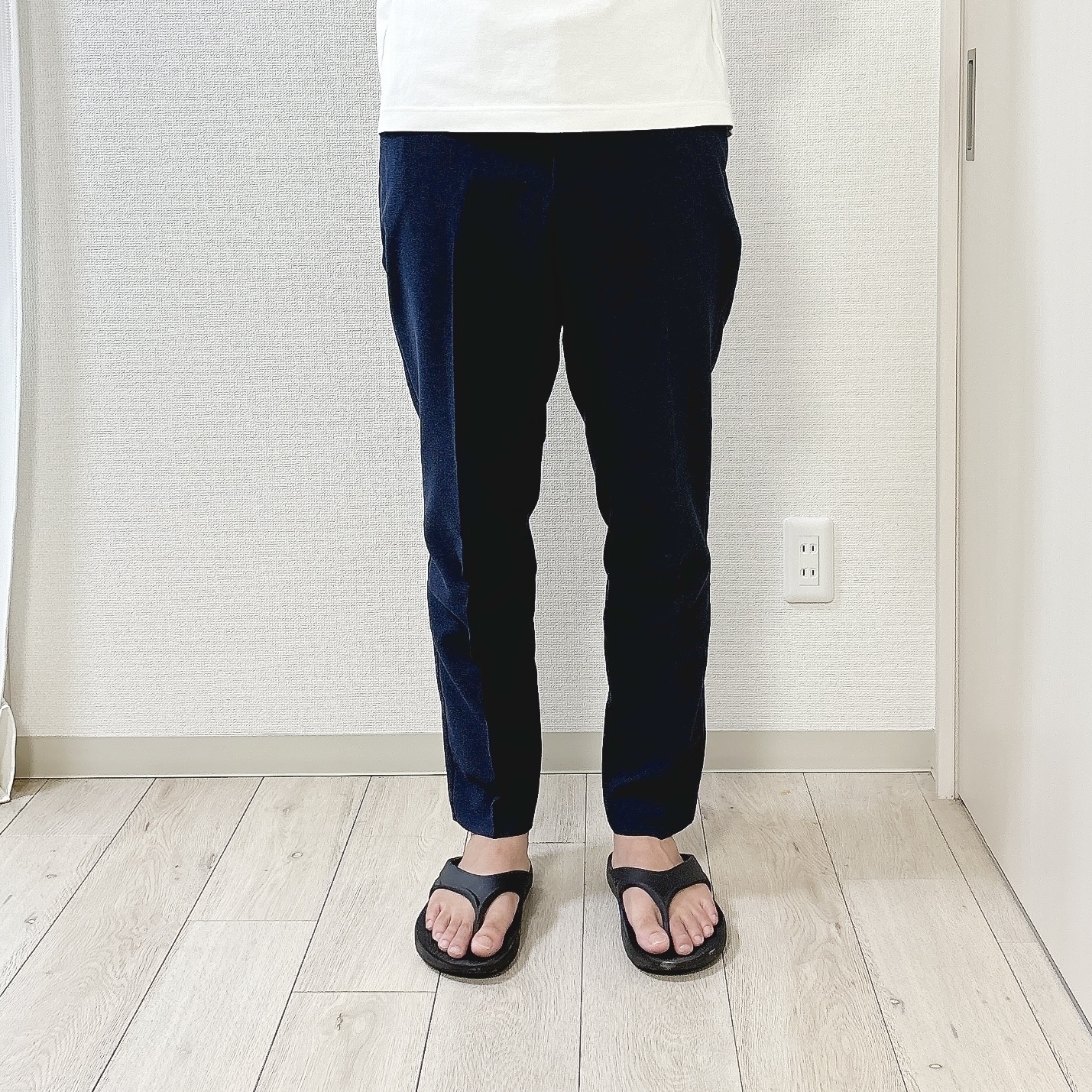 GUのおすすめパンツ「ウォッシャブルテーパードトラウザーSW(丈標準70.0~74.0cm)