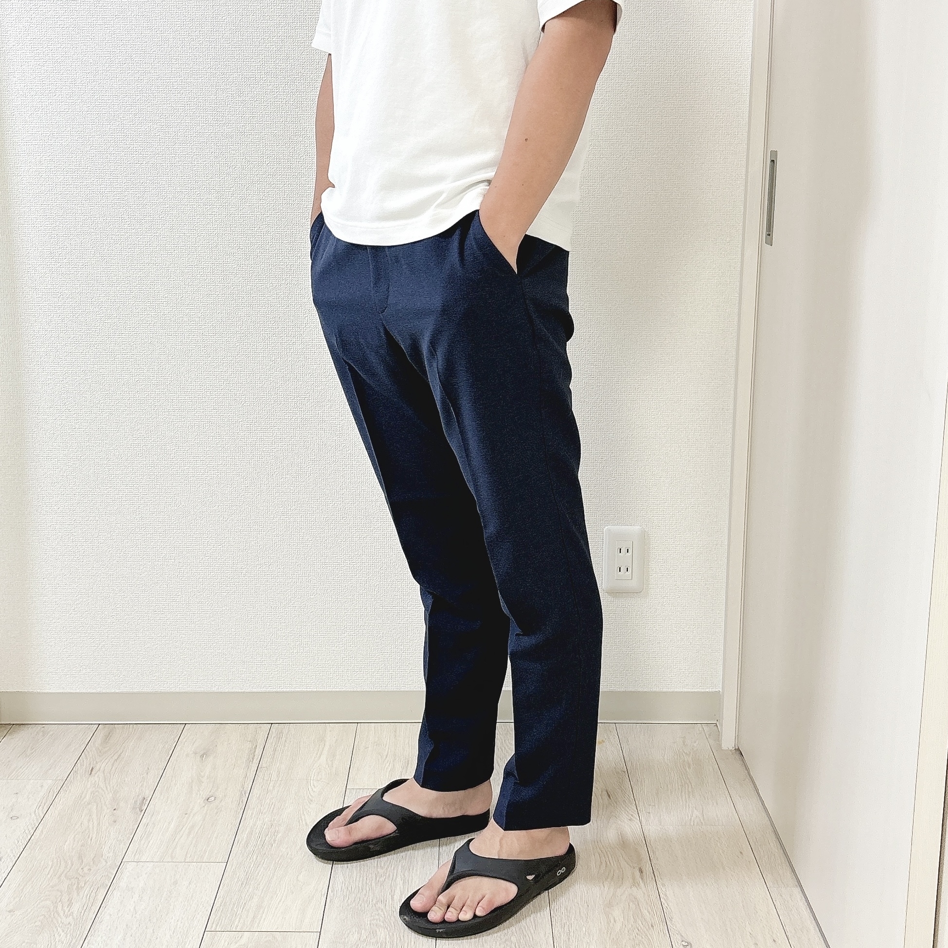 GUのおすすめパンツ「ウォッシャブルテーパードトラウザーSW(丈標準70.0~74.0cm)