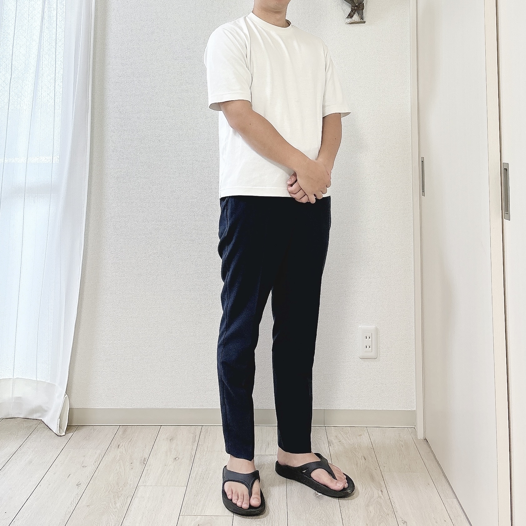 GUのおすすめパンツ「ウォッシャブルテーパードトラウザーSW(丈標準70.0~74.0cm)