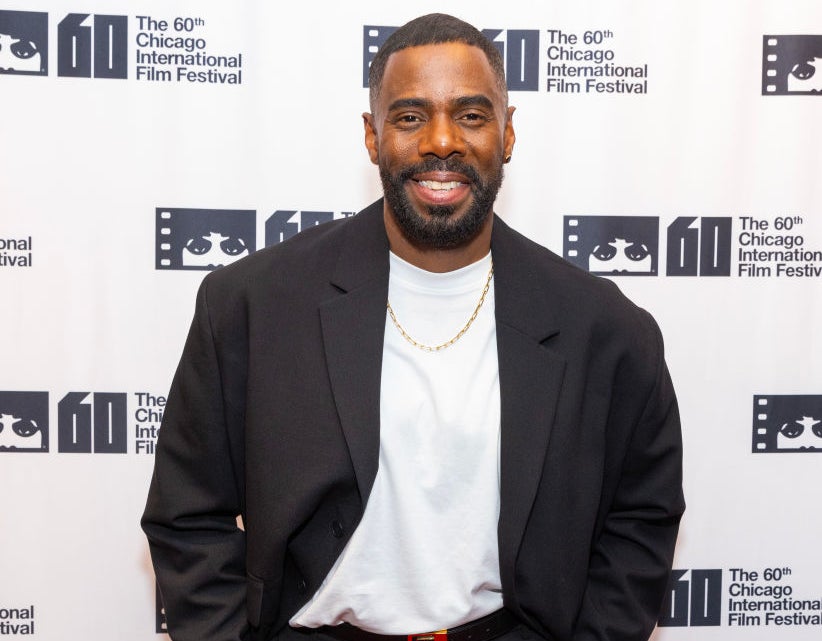 Colman Domingo at the 60th Chicago International Film Festival, dressed in a shirt, blazer, and trousers, smiling at the camera