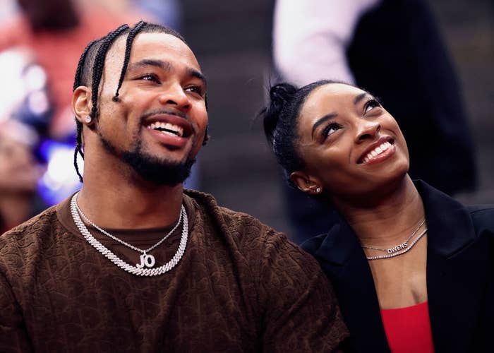 Simone Biles's Husband Gushes To Teammates About Medals
