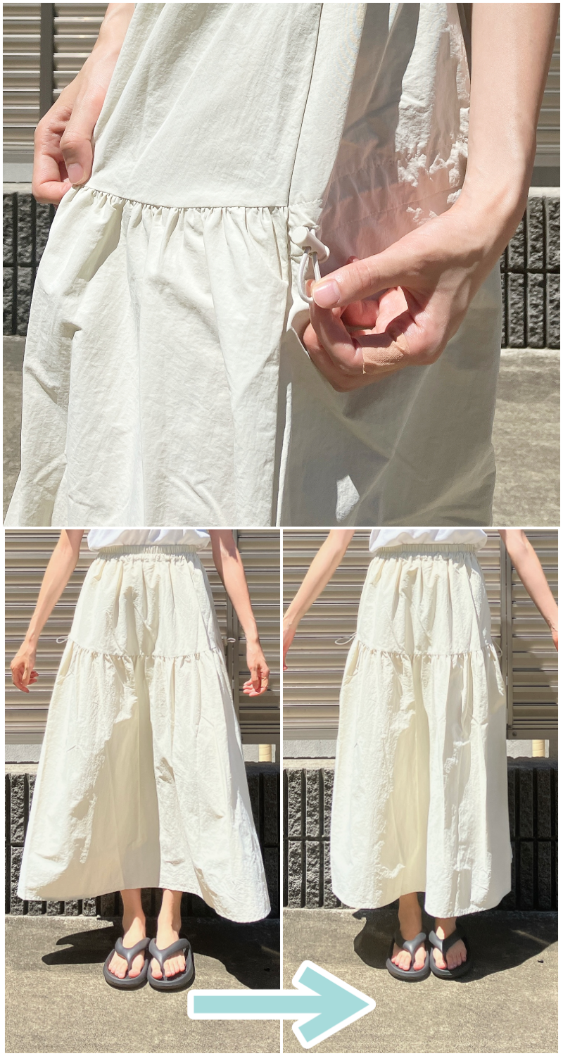 Honeys（ハニーズ）のおすすめスカート「ドロスト使いスカート」