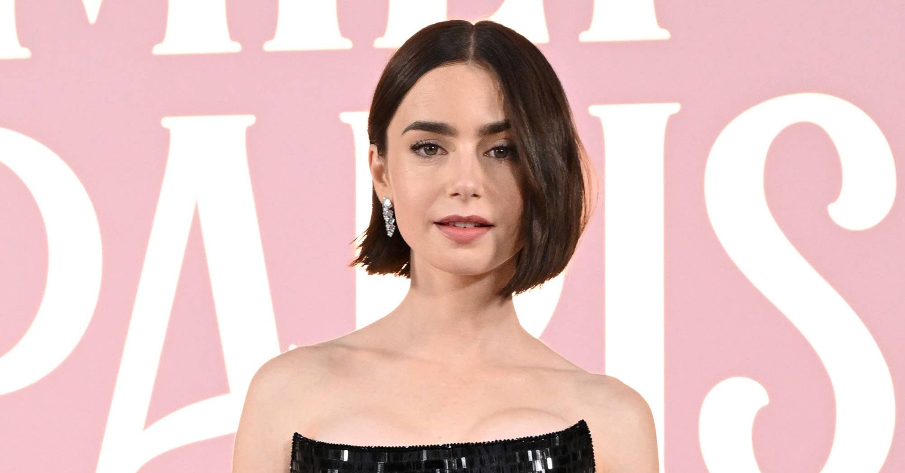 Lily Collins Stuns in Black Dress at ‘Emily In Paris’ Premiere