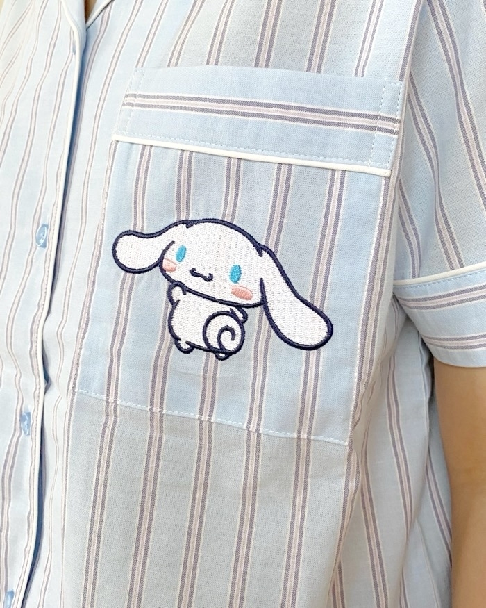 GU（ジーユー）のおすすめファッションアイテム「コットンパジャマ（半袖&amp;amp;ショートパンツ）Sanrio characters」