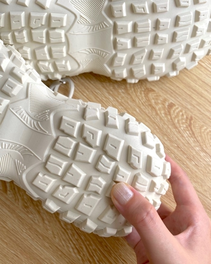 lawgy ディファレントマテリアルプラットフォームシューズ lawgy（ラウジー）の「different material platform shoes