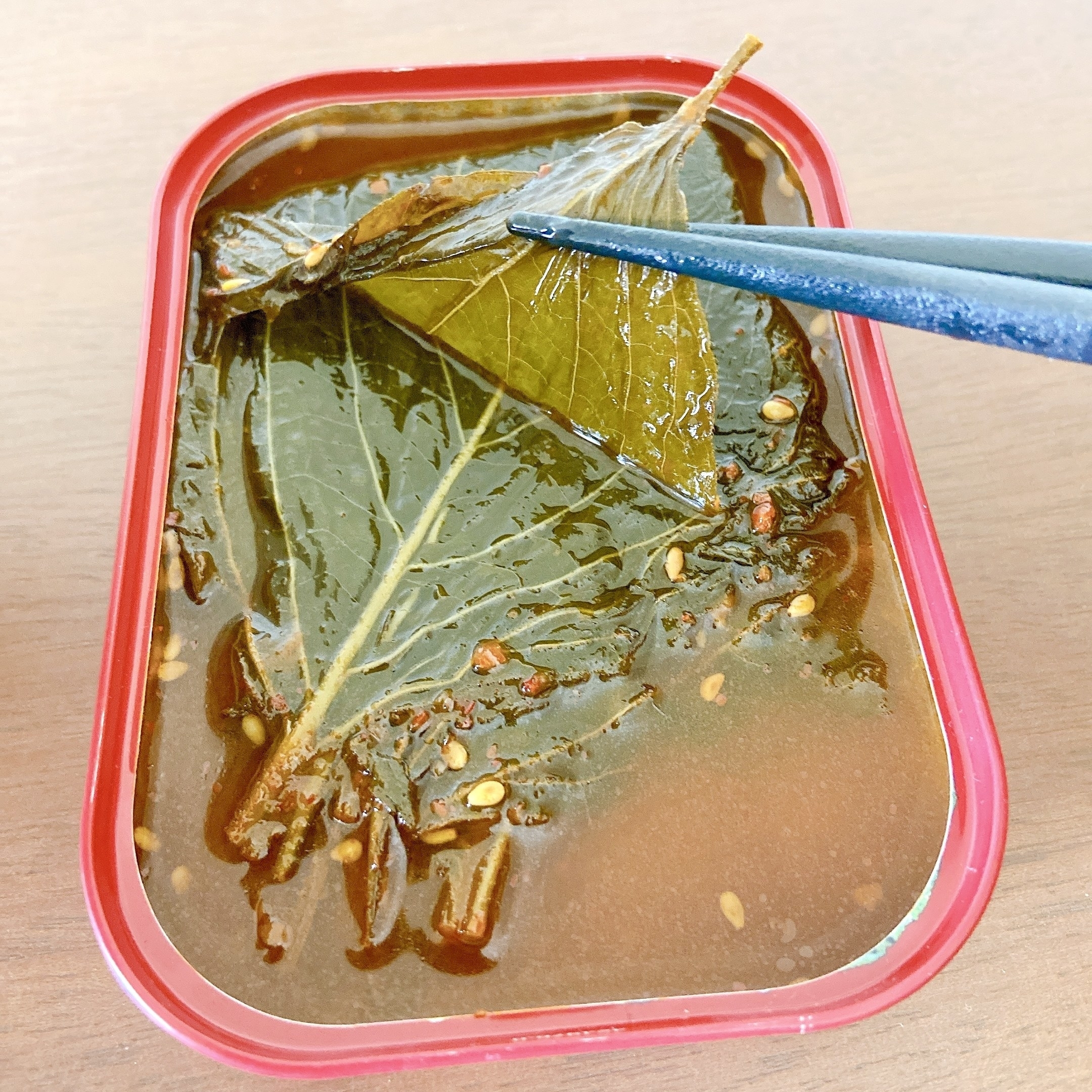 カルディのおすすめ商品「センピョ エゴマの葉キムチ(辛口)」