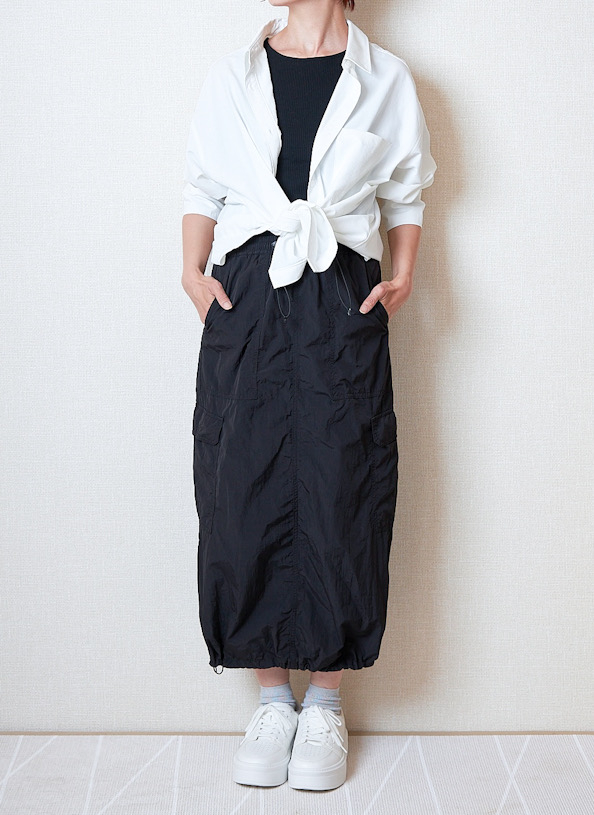 ＧＵのおすすめアイテム「オーバーサイズシャツ」を使ったコーディネート