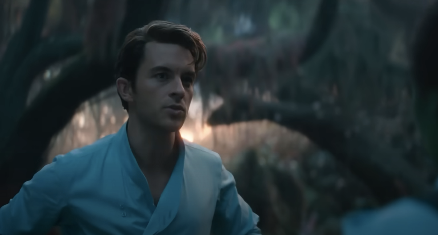 Closeup of Jonathan Bailey in "Wicked"